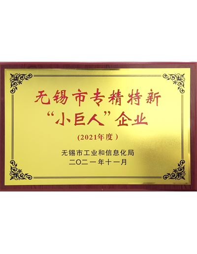 無(wú)錫市專(zhuān)精持新“小巨人”企業(yè)